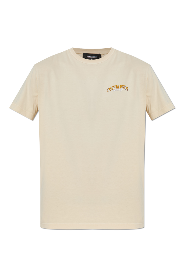 【送料&関税込】Dsquared2 Beige Crewneck T-shirt With Maxi L 三越伊勢丹 | DSQUARED2/ディースクエアード_Men通販 | Cool Fit